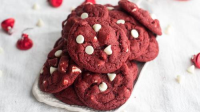 Red Velvet White Chocolate Chip Cookies Recipe ... image