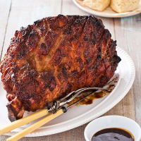Glazed Smoked Picnic Ham | Just A Pinch Recipes image