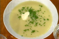 Cream of Leek and Potato Soup Recipe | Food Network image