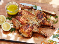 Grilled Spatchcocked Greek Chicken Recipe | Food Network ... image