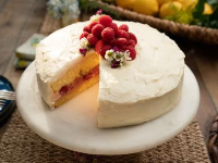 Lemon Raspberry Cake with Lemon Cream Cheese Frosting ... image