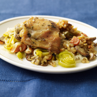 Chicken, mushroom, and brown rice slow cooker casserole ... image