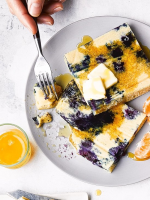 Lemon Blueberry Buttermilk Sheet Pan Pancakes - Skinnytaste image