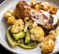 Chicken with roasted cauliflower recipe | BBC Good Food image