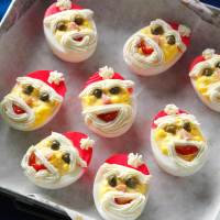 Santa Deviled Eggs Recipe: How to Make It - Taste of Home image