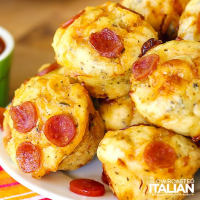 Pizza Bites Appetizer with Pepperoni + Video image