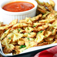 Air Fryer Pasta Chips — Let's Dish Recipes image
