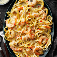 Spicy Shrimp Fettuccine Alfredo Recipe: How to Make It image