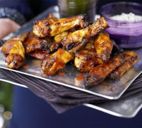 Baked buffalo chicken wings recipe | BBC Good Food image