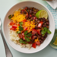 Black Bean-Cauliflower "Rice" Bowl Recipe | EatingWell image
