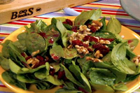Spinach Salad with Dried Cranberries, Walnuts and ... image