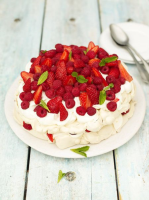 Strawberry pavlova recipe | Summer berries | Jamie Oliver image