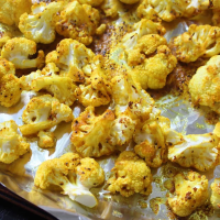 Easy Sheet Pan Roasted Cauliflower with Curry Recipe ... image