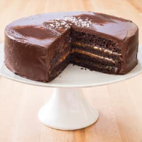 Chocolate-Caramel Layer Cake | Cook's Illustrated image