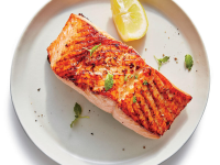 Broiled Salmon With Lemon Recipe | Cooking Light image