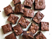 Fudgy Flourless Brownies Recipe | MyRecipes image