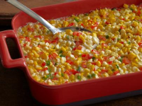 Fresh Corn Casserole with Red Bell Peppers and Jalapenos ... image