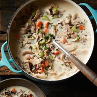 Cream of Turkey & Wild Rice Soup Recipe - EatingWell image
