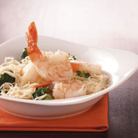 Shrimp & Broccoli with Pasta Recipe: How to Make It image