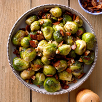 Maple & Bacon Glazed Brussels Sprouts Recipe: How to Make It image