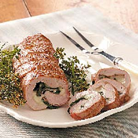 Spinach-Stuffed Pork Tenderloin Recipe ... - Taste of Home image