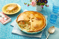 Ham, turkey & sprout pie recipe | BBC Good Food image