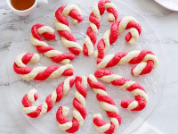 Candy Cane Cookies Recipe | Sandra Lee | Food Network image