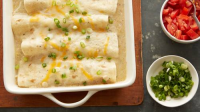Skinny Creamy Chicken Enchiladas Recipe - BettyCroc… image