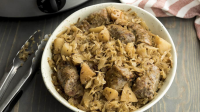 Slow Cooker Sauerkraut and Sausage Recipe | McCormick image
