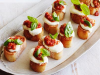 Tomato, Mozzarella and Basil Bruschetta Recipe | Giada De ... image
