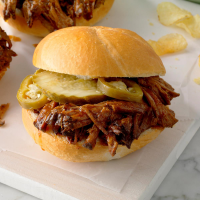 Slow-Cooked Barbecued Beef Sandwiches - Taste of Home image