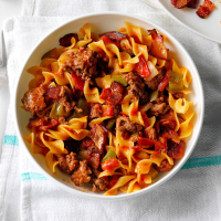 Spanish Noodles & Ground Beef Recipe: How to Make It image