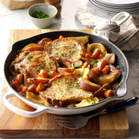 One-Skillet Pork Chop Supper Recipe: How to Make It image