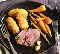 Beef fillet with red wine sauce recipe | BBC Good Food image