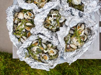 White Wine-Steamed Clams Recipe | Marc Murphy | Food Network image