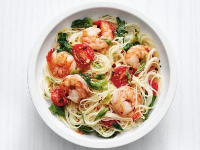 Angel-Hair Pasta with Shrimp and Greens Recipe - Food Net… image