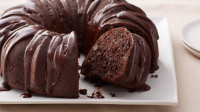 Chocolate Glazed Chocolate Cake Recipe - BettyCrocker.com image