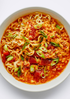 Tomato and Egg Drop Noodle Soup Recipe - Bon Appétit image