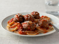 Lighter Spaghetti and Meatballs Recipe | Food Network ... image