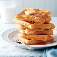 Fluffy Buttermilk Waffles Recipe | MyRecipes image