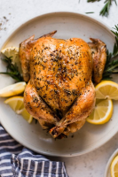 Whole Roasted Chicken with Lemon and Rosemary - Skinnyt… image
