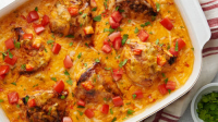 Smothered Chicken Queso Casserole Recipe - BettyCrock… image