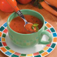 Tomato Basil Soup Recipe: How to Make It - Taste of Home image