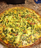 Crustless Bacon, Spinach & Swiss Quiche - Low Carb Reci… image