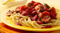Chunky Vegetable Spaghetti Recipe - BettyCrocker.com image