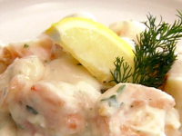 Shrimp and Scallops in Garlic Cream Sauce Recipe | Robert ... image