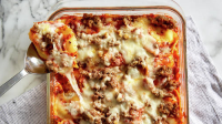 Do-Ahead Ravioli Sausage Lasagna Recipe - BettyCrocke… image