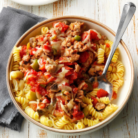 PASTA WITH SAUSAGE AND PEPPERS IN CREAM SAUCE RECIPES