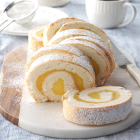 Moist Lemon Angel Cake Roll Recipe: How to Make It image
