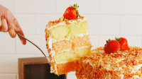 Best Strawberry Crunch Cake Recipe - How to Make ... image